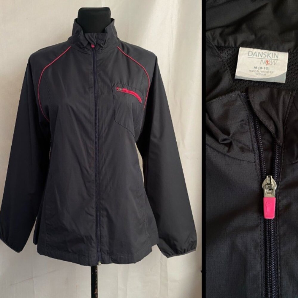 DANSKIN NOW. Sporty pink and grey jacket.